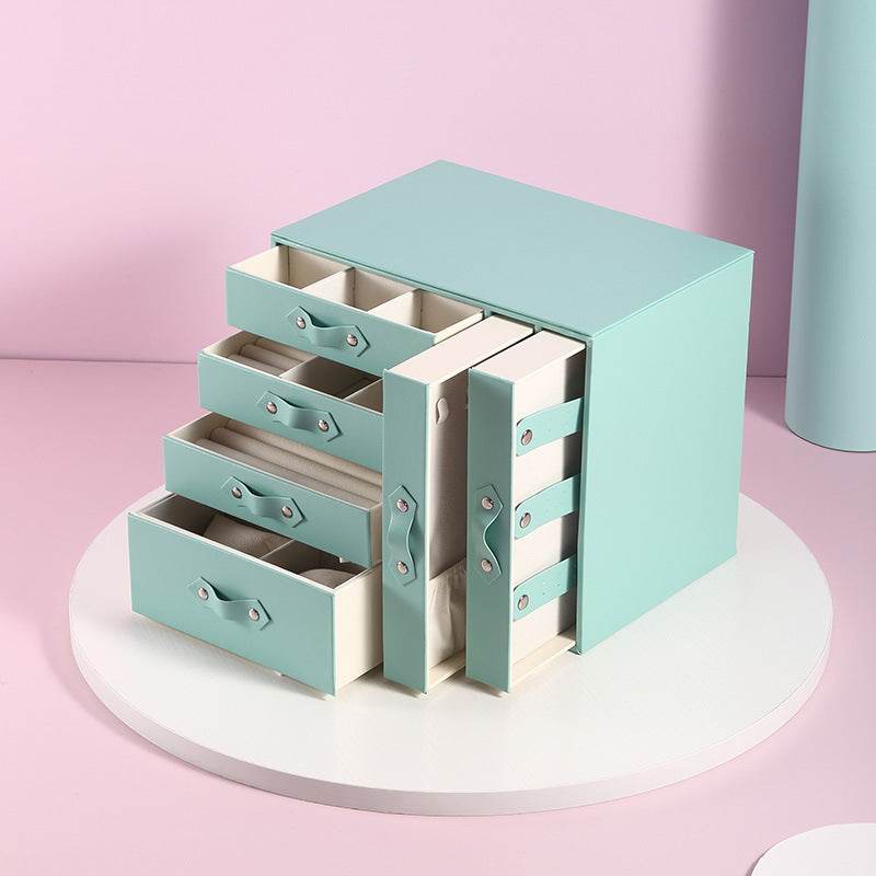 Aufbewahrungsbox für Ringschmuck mit mehreren Fächern - FreeWave Fashion 