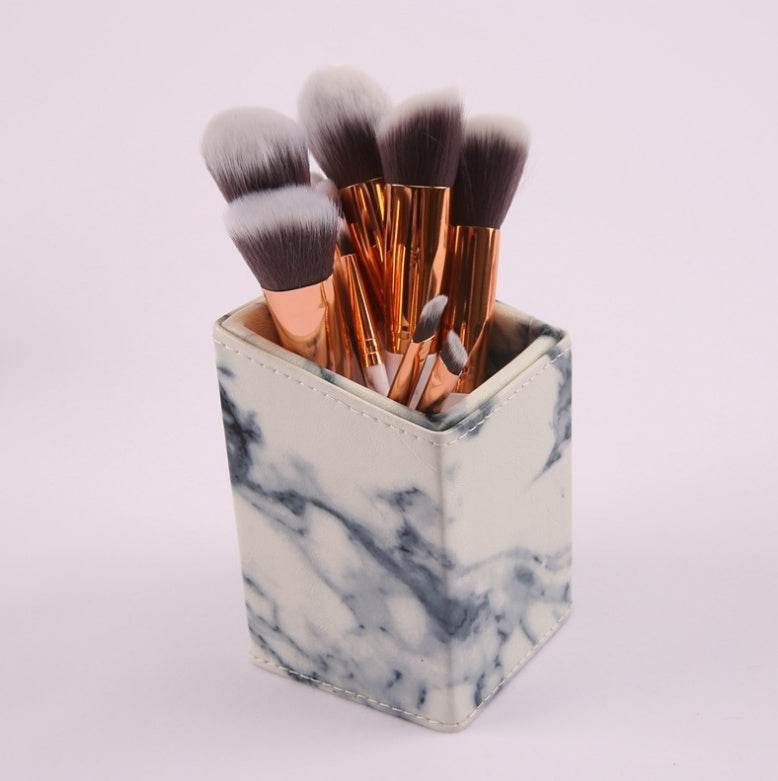 10 Marmor-Make-up-Pinsel-Sets, Beauty-Tools, Rouge, Lidschatten, Gesichtsmodifikation, 5 große und 5 kleine Explosionen. - FreeWave Fashion 