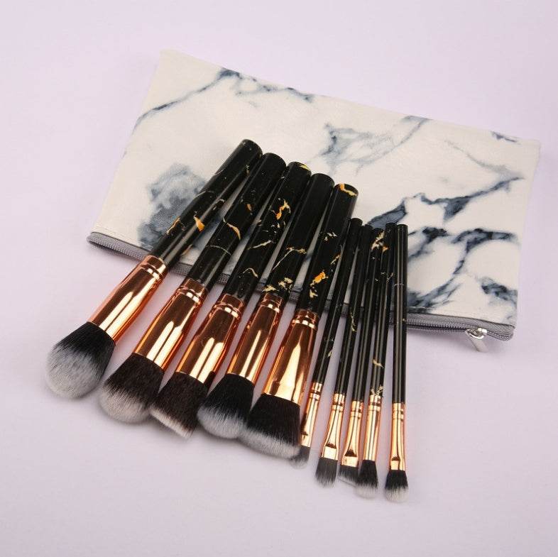 10 Marmor-Make-up-Pinsel-Sets, Beauty-Tools, Rouge, Lidschatten, Gesichtsmodifikation, 5 große und 5 kleine Explosionen. - FreeWave Fashion 