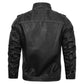 Lederjacke Herren Vintage  Stehkragen