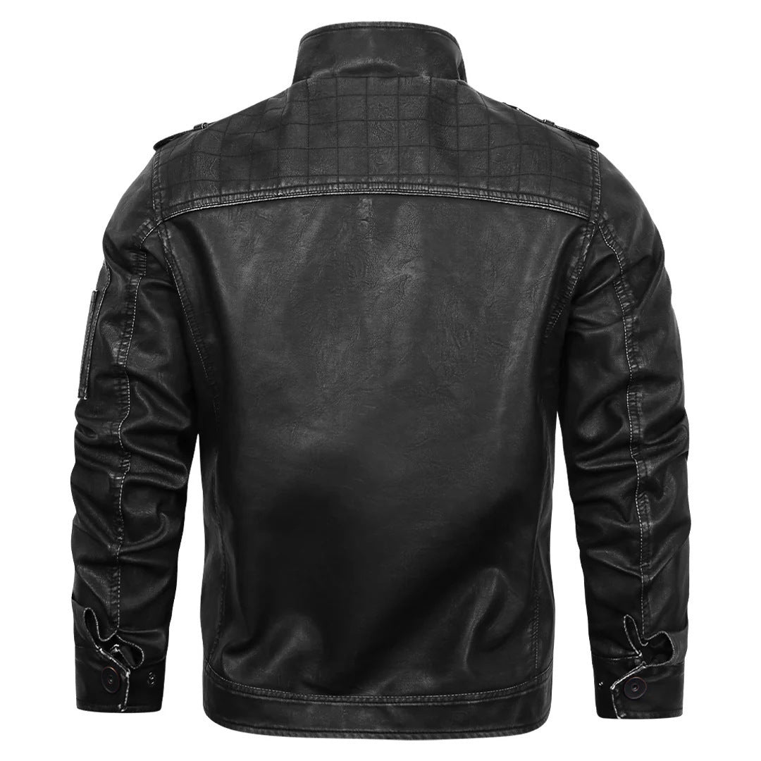 Lederjacke Herren Vintage  Stehkragen