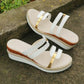 Sandalen mit Keilabsatz und Farbblock-Riemen - FreeWave Fashion 