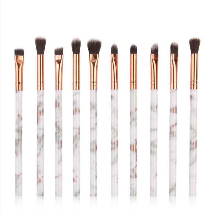 10 Marmor-Make-up-Pinsel-Sets, Beauty-Tools, Rouge, Lidschatten, Gesichtsmodifikation, 5 große und 5 kleine Explosionen. - FreeWave Fashion 