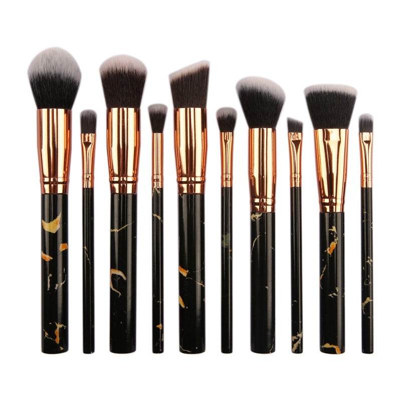 10 Marmor-Make-up-Pinsel-Sets, Beauty-Tools, Rouge, Lidschatten, Gesichtsmodifikation, 5 große und 5 kleine Explosionen. - FreeWave Fashion 