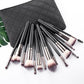 15 Make-up-Pinsel-Set, komplettes Set, mattschwarz, Make-up-Tools - FreeWave Fashion 