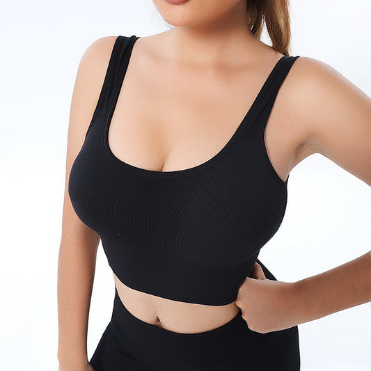 Doppellagiger Damen Sport-BH im europäischen & amerikanischen Stil – elastisch, atmungsaktiv und perfekt für intensives Training mit modischem Look.