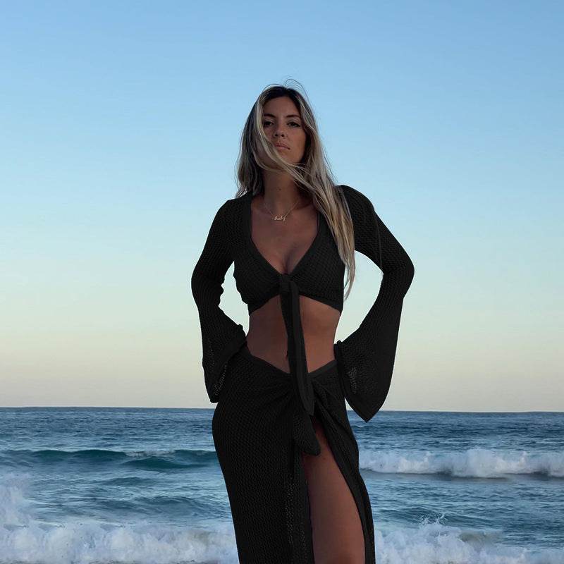 Strandfeeling Schnürrock zweiteilig für unbeschwerte Tage am Strand - FreeWave Fashion