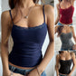Schmal geschnittenes, einfarbiges Damen-Camisole mit Fadenstruktur, bauchfrei – ideal für Frühling, Sommer und trendige Freizeit-Outfits.
