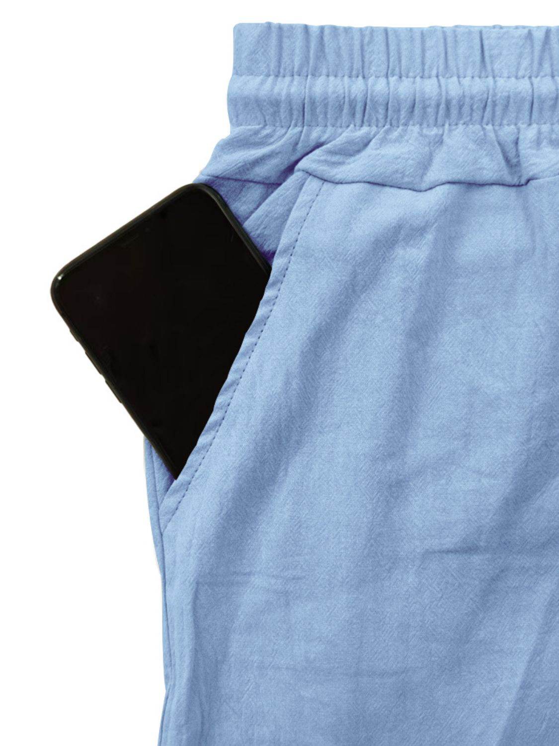 Herrenhose in voller Größe mit Kordelzug und Taschen, Übergröße - FreeWave Fashion 