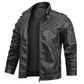 Lederjacke Herren Vintage  Stehkragen