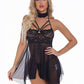 Verführerisches Nachtkleid mit Spitze und Rückenausschnitt - FreeWave Fashion 