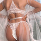 Verführerisches Damen-Nachtkleid mit Federn und Mesh - FreeWave Fashion 