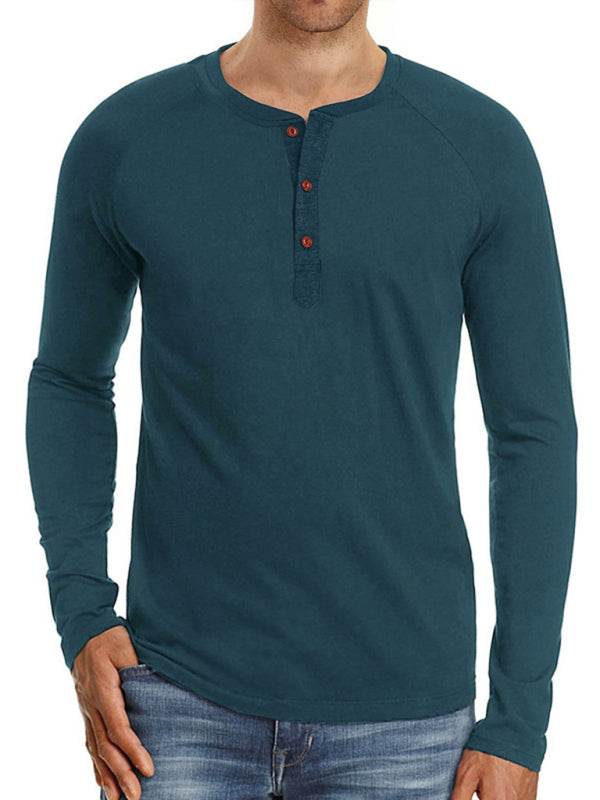 Herren T-Shirt mit Knopfleiste - FreeWave Fashion 