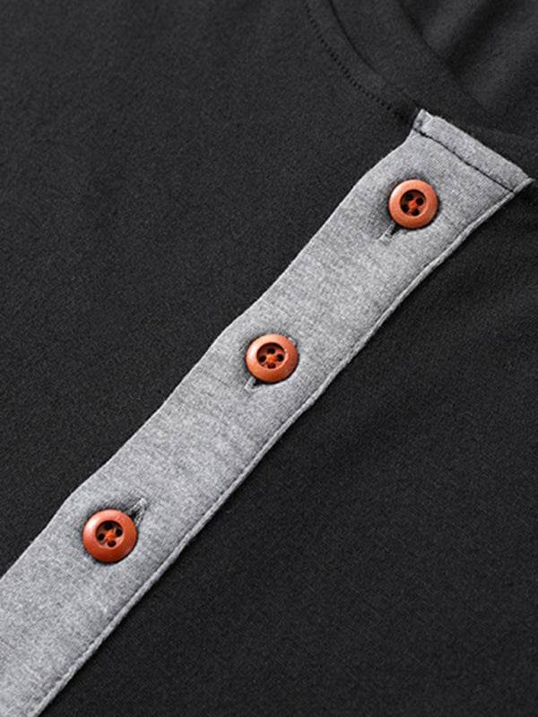 Herren T-Shirt mit Knopfleiste - FreeWave Fashion 