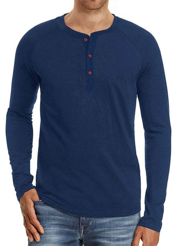 Herren T-Shirt mit Knopfleiste - FreeWave Fashion 