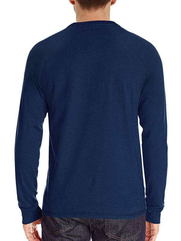 Herren T-Shirt mit Knopfleiste - FreeWave Fashion 