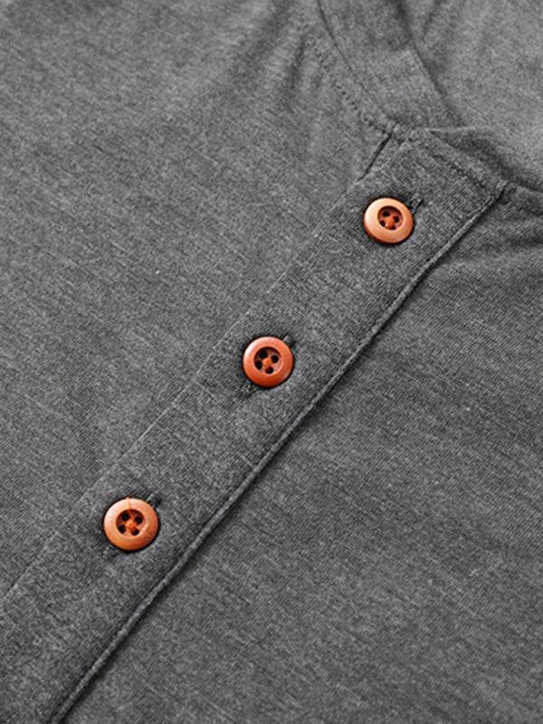 Herren T-Shirt mit Knopfleiste - FreeWave Fashion 