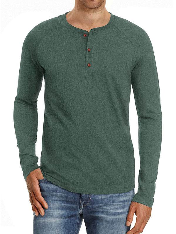Herren T-Shirt mit Knopfleiste - FreeWave Fashion 
