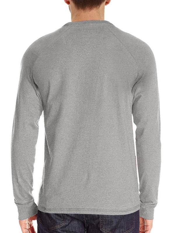 Herren T-Shirt mit Knopfleiste - FreeWave Fashion 
