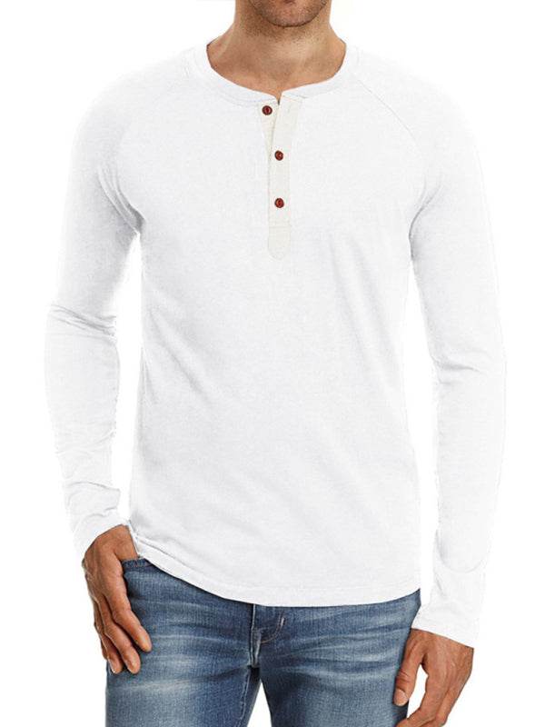 Herren T-Shirt mit Knopfleiste - FreeWave Fashion 