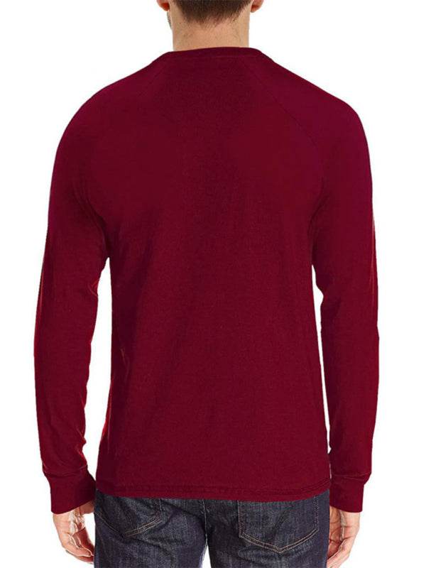 Herren T-Shirt mit Knopfleiste - FreeWave Fashion 