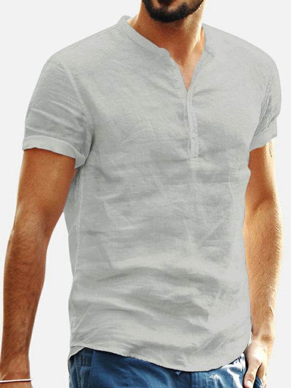 Hemd aus Baumwolle und Leinen - FreeWave Fashion 