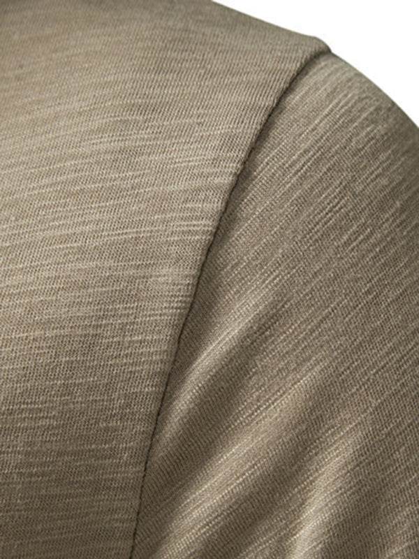 Herren Henley Casual Fashion Basic Kurzarm-T-Shirt - FreeWave Fashion 