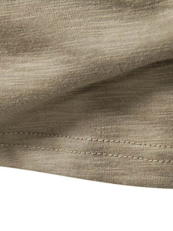 Herren Henley Casual Fashion Basic Kurzarm-T-Shirt - FreeWave Fashion 