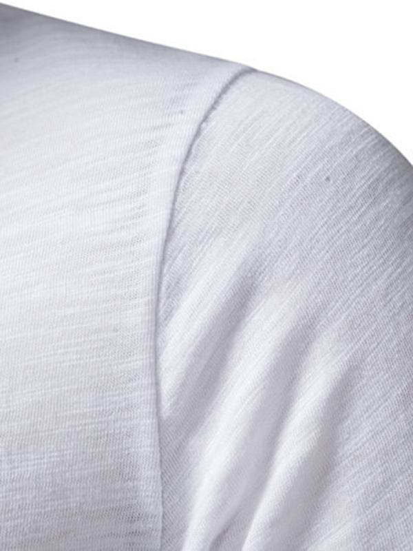 Herren Henley Casual Fashion Basic Kurzarm-T-Shirt - FreeWave Fashion 