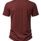 Herren Henley Casual Fashion Basic Kurzarm-T-Shirt - FreeWave Fashion 