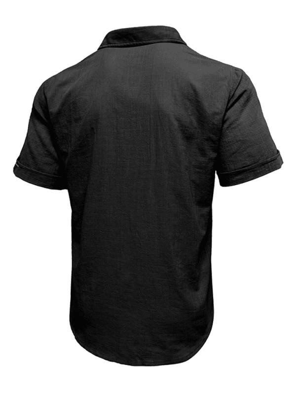 Lässige, einfarbige Kurzarm-Oberteile mit Revers für Herren - FreeWave Fashion 