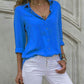 Schicke, selbst gestaltete Polyester-Damenbluse mit Reverskragen - FreeWave Fashion 