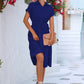 Elegantes, lässiges Hemdkleid mit Knopfleiste und Taillenschnürung - FreeWave Fashion 