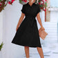 Elegantes, lässiges Hemdkleid mit Knopfleiste und Taillenschnürung - FreeWave Fashion 