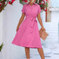 Elegantes, lässiges Hemdkleid mit Knopfleiste und Taillenschnürung - FreeWave Fashion 