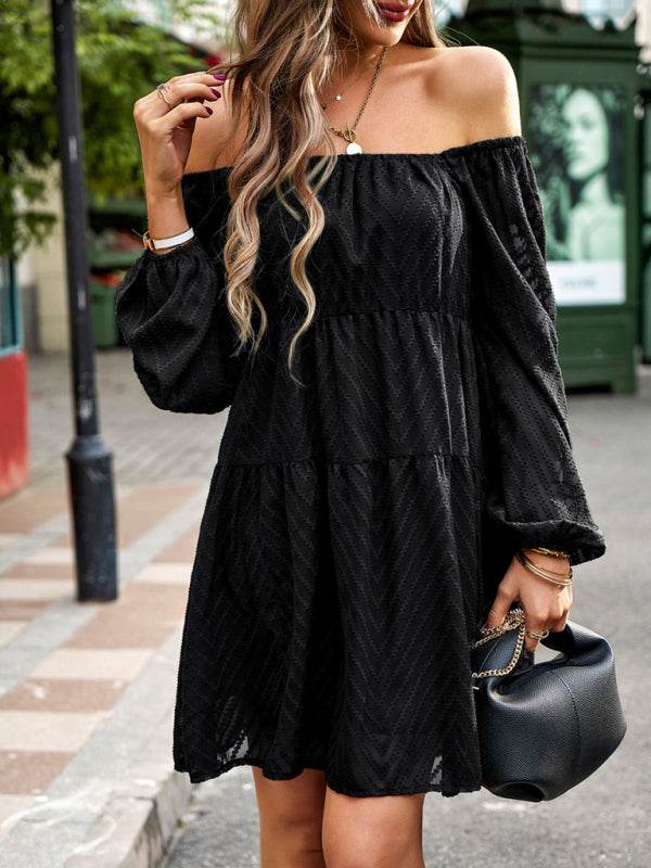 Langarm-Taillenkleid - FreeWave Fashion 