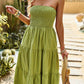 Einfarbiges Tube-Top-Kleid - FreeWave Fashion 