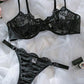 Spitze erotische Dessous Zweiteiler Set - FreeWave Fashion 