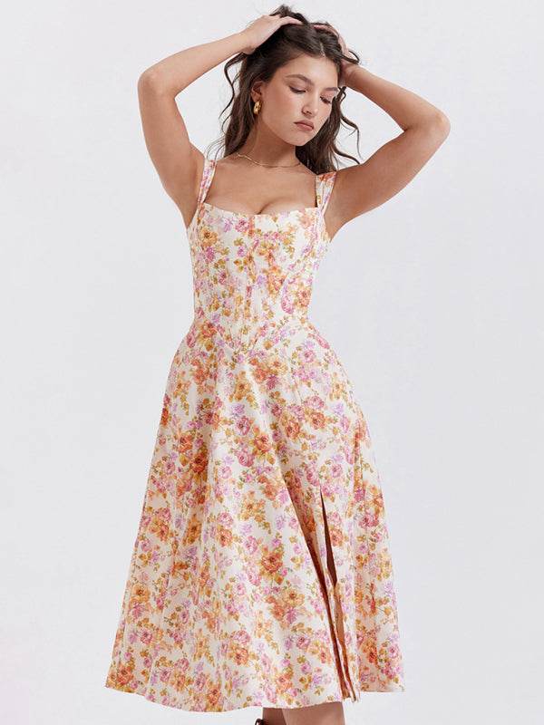 Kleid mit schmalen Hosenträgern für stilvolle Auftritte - FreeWave Fashion