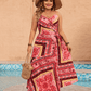 Sexy Urlaubskleid mit Strapsenprint für Damen in Übergröße - FreeWave Fashion 