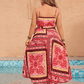 Sexy Urlaubskleid mit Strapsenprint für Damen in Übergröße - FreeWave Fashion 