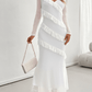 Elegante Slim-Style V-Ausschnitt Kleid mit langen Ärmeln - FreeWave Fashion 