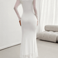 Elegante Slim-Style V-Ausschnitt Kleid mit langen Ärmeln - FreeWave Fashion 