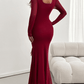 Elegante Slim-Style V-Ausschnitt Kleid mit langen Ärmeln - FreeWave Fashion 