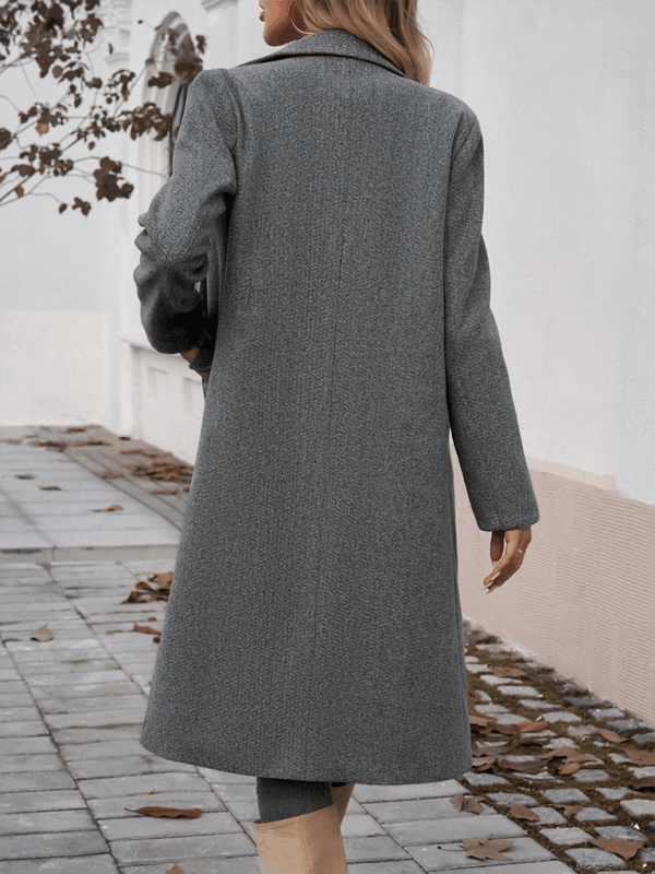 Damen Revers Cardigan Tweed Jacke - FreeWave Fashion 
