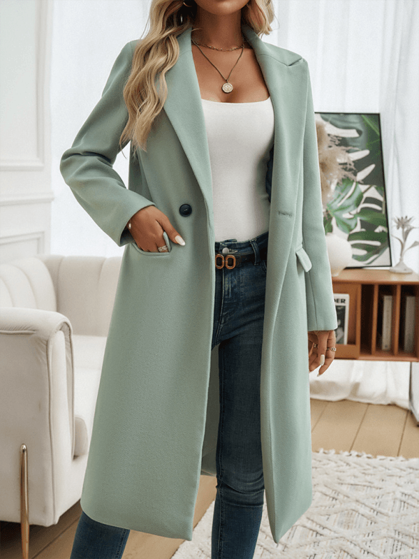 Damen Revers Cardigan Tweed Jacke - FreeWave Fashion 