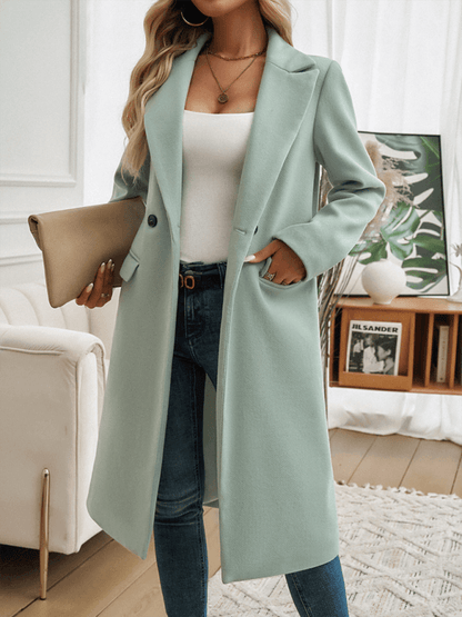 Damen Revers Cardigan Tweed Jacke - FreeWave Fashion 