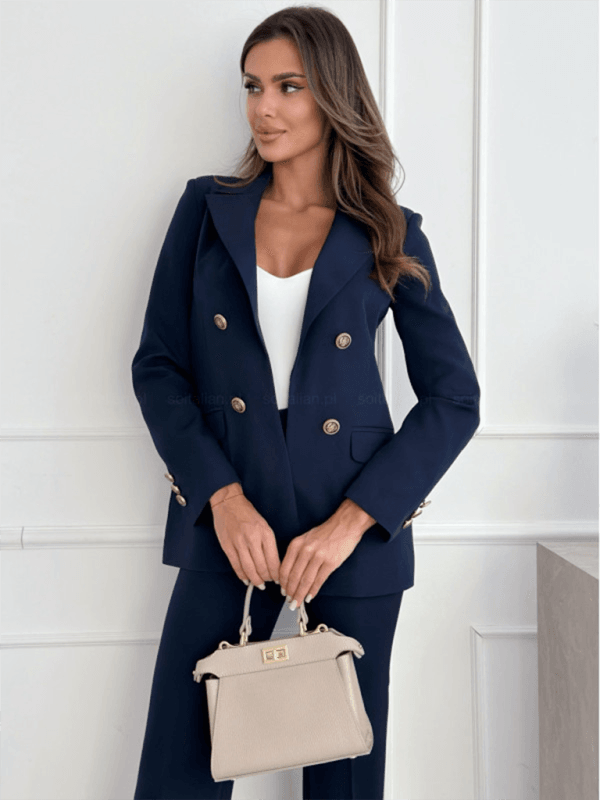 Zweireihiger einfarbiger Modeblazer - FreeWave Fashion 