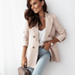 Zweireihiger einfarbiger Modeblazer - FreeWave Fashion 