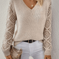 Langarm Einfarbig Casual Top - FreeWave Fashion 